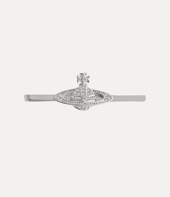 Vivienne Westwood Mini Bas Relief Tie Clip in Silver-tone